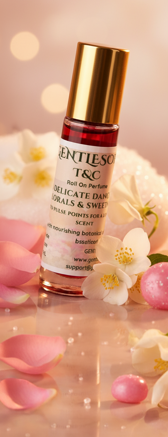 Gentlesoft T&C Perfume – Natural Floral Roll-On Scent Blend for Sensitive Skin | Essential Oil Perfume | Vegan & Long-Lasting