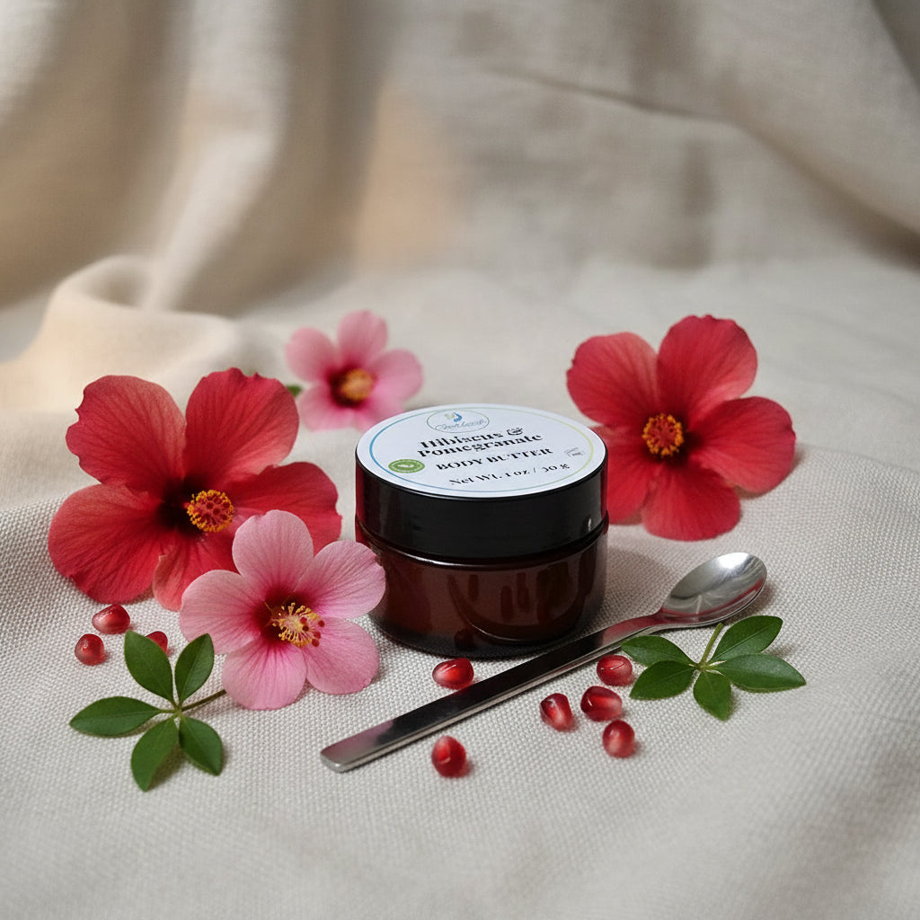 Pomegranate & Hibiscus Body Butter – Ultra-Hydrating Moisturizer for Glowing Skin
