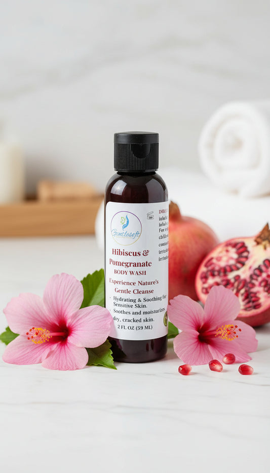 Pomegranate & Hibiscus Body Wash – Hydrating, Natural, Glow-Boosting Cleanser