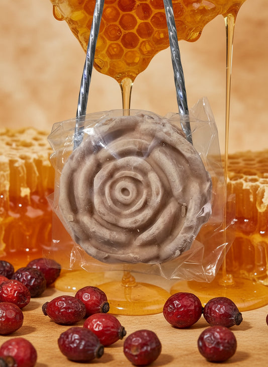 Rosehip & Honey Face Soap – Handmade Natural Soap for Hydration, Brightening & Sensitive Skin